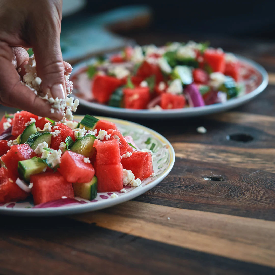 Refreshing watermelon salad with feta